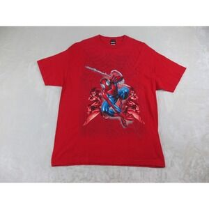 VINTAGE Marvel Shirt‎ Mens Extra Large Red Spider Man Mad Engine 90s*